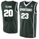 Men Michigan State Spartans NCAA #23 Xavier Tillman Green Authentic Nike Stitched College Basketball Jersey CO32G56FU